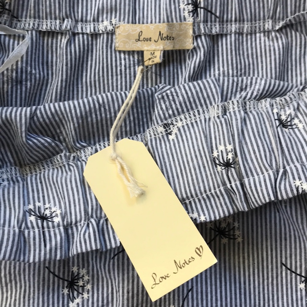 NWT Off the shoulder striped daisy print top M - Picture 3 of 5